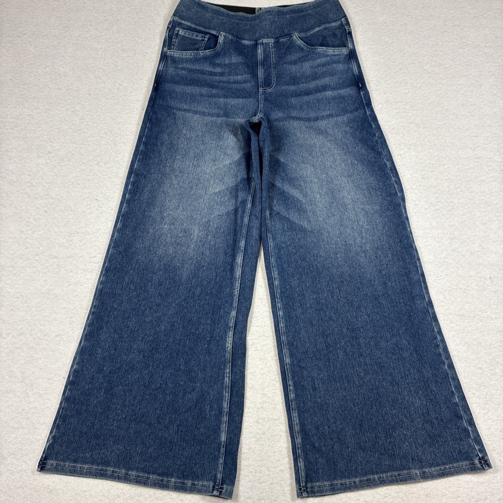Halara Flex™ High Waisted Baggy Wide Leg Washed Casual Jeans Medium Petite